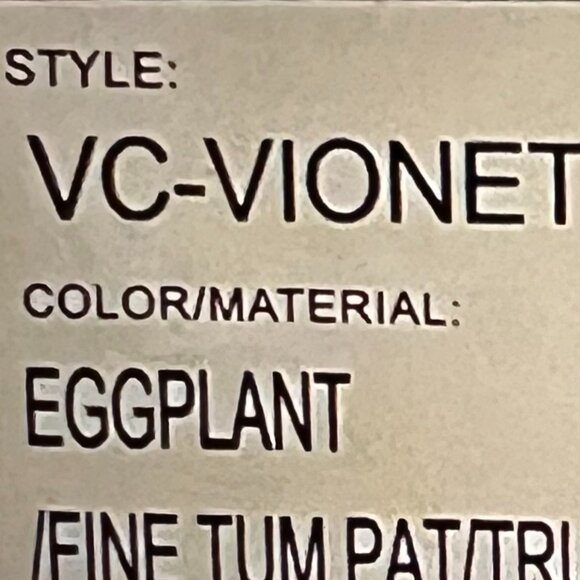 VINCE CAMUTO Vionet Mary Jane Eggplant Patent Leather Pumps Suede Heel Size 6.5 - Picture 8 of 8